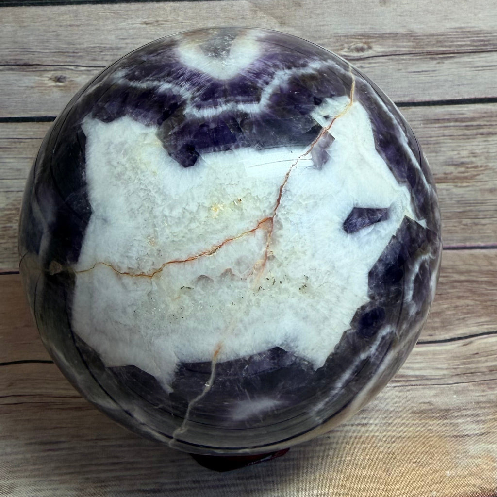 Chevron Amethyst Sphere