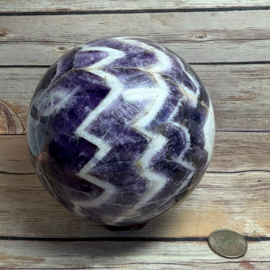 Chevron Amethyst Sphere