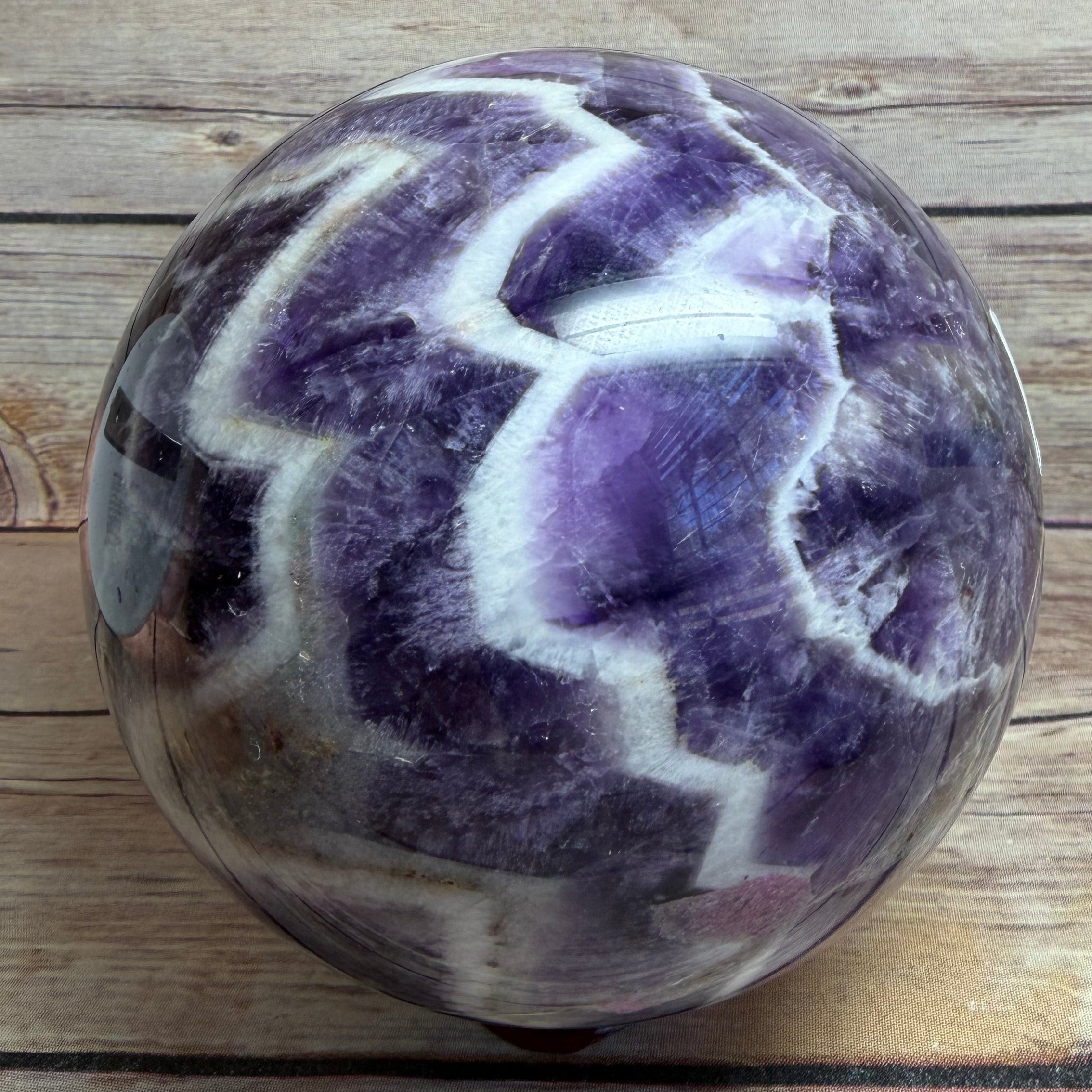 Chevron Amethyst Sphere