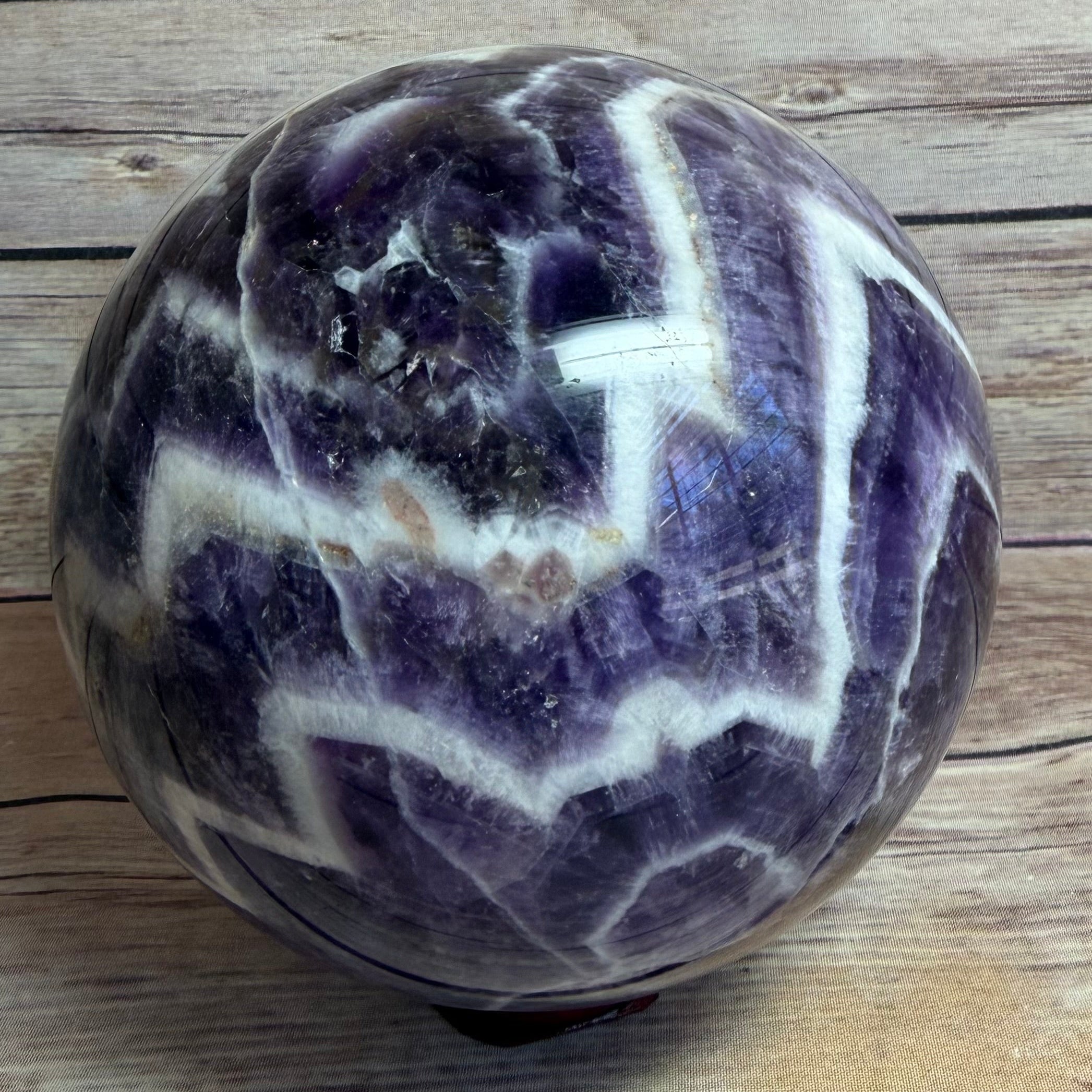 Chevron Amethyst Sphere