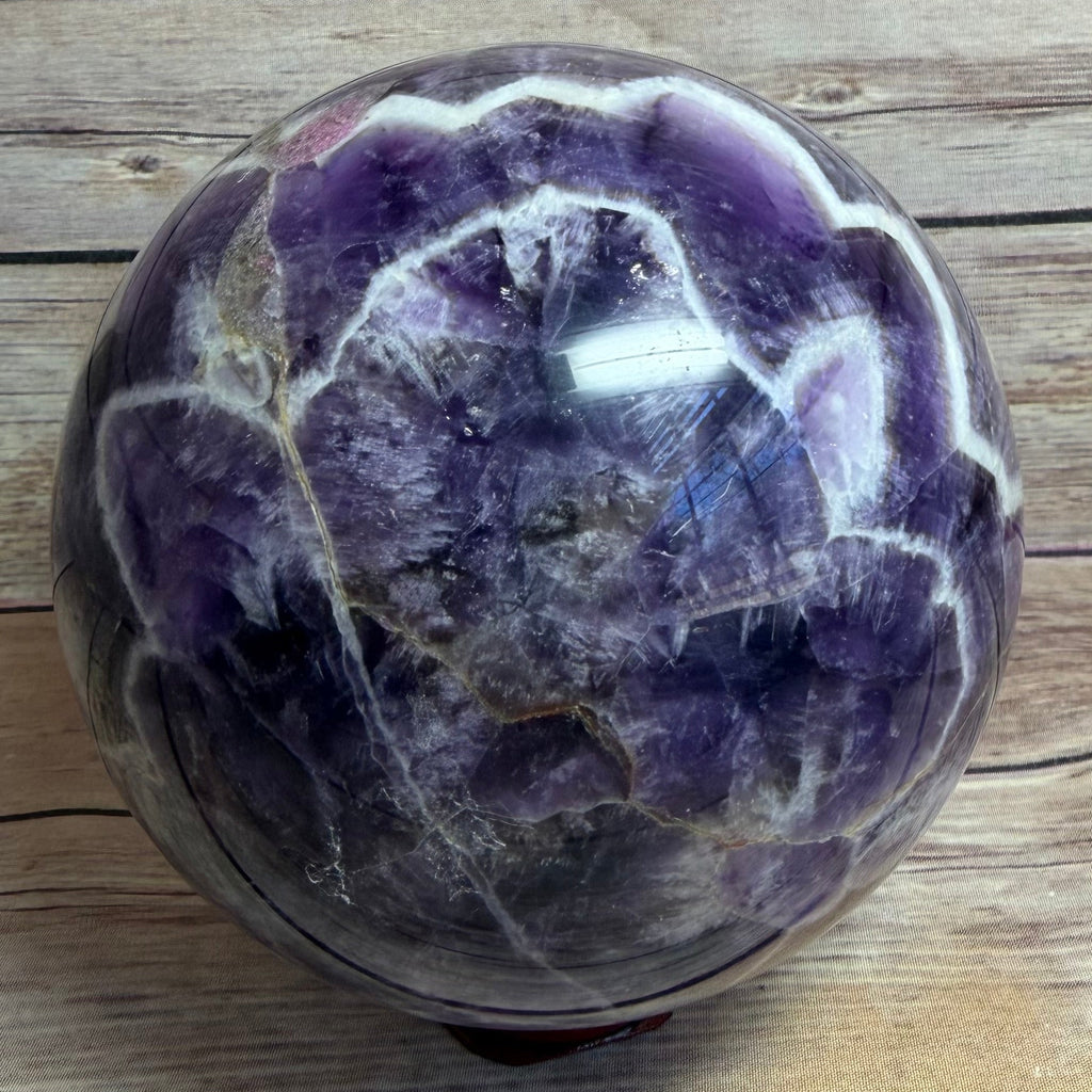 Chevron Amethyst Sphere
