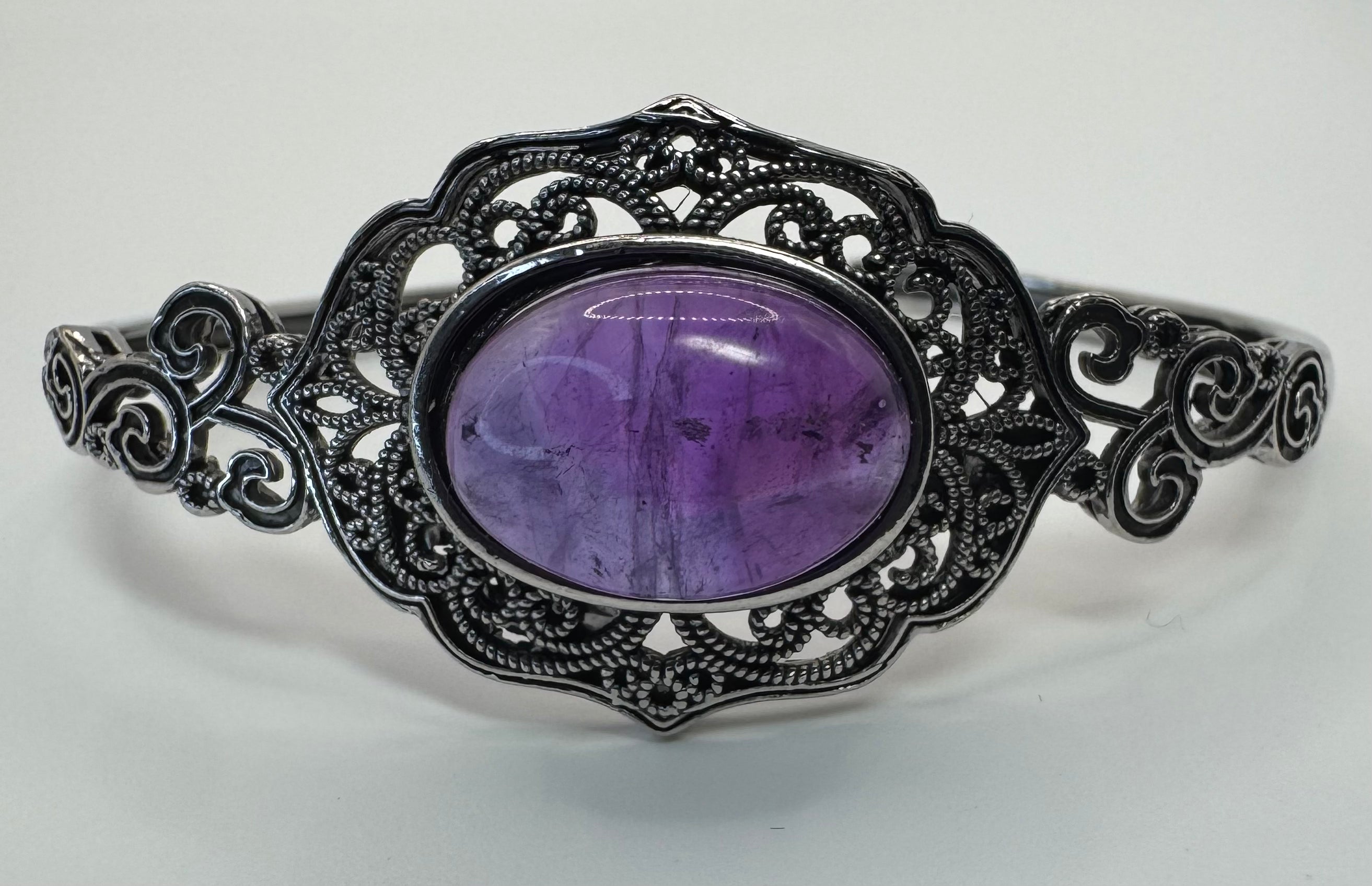 Metal Amethyst Bracelet
