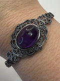 Metal Amethyst Bracelet