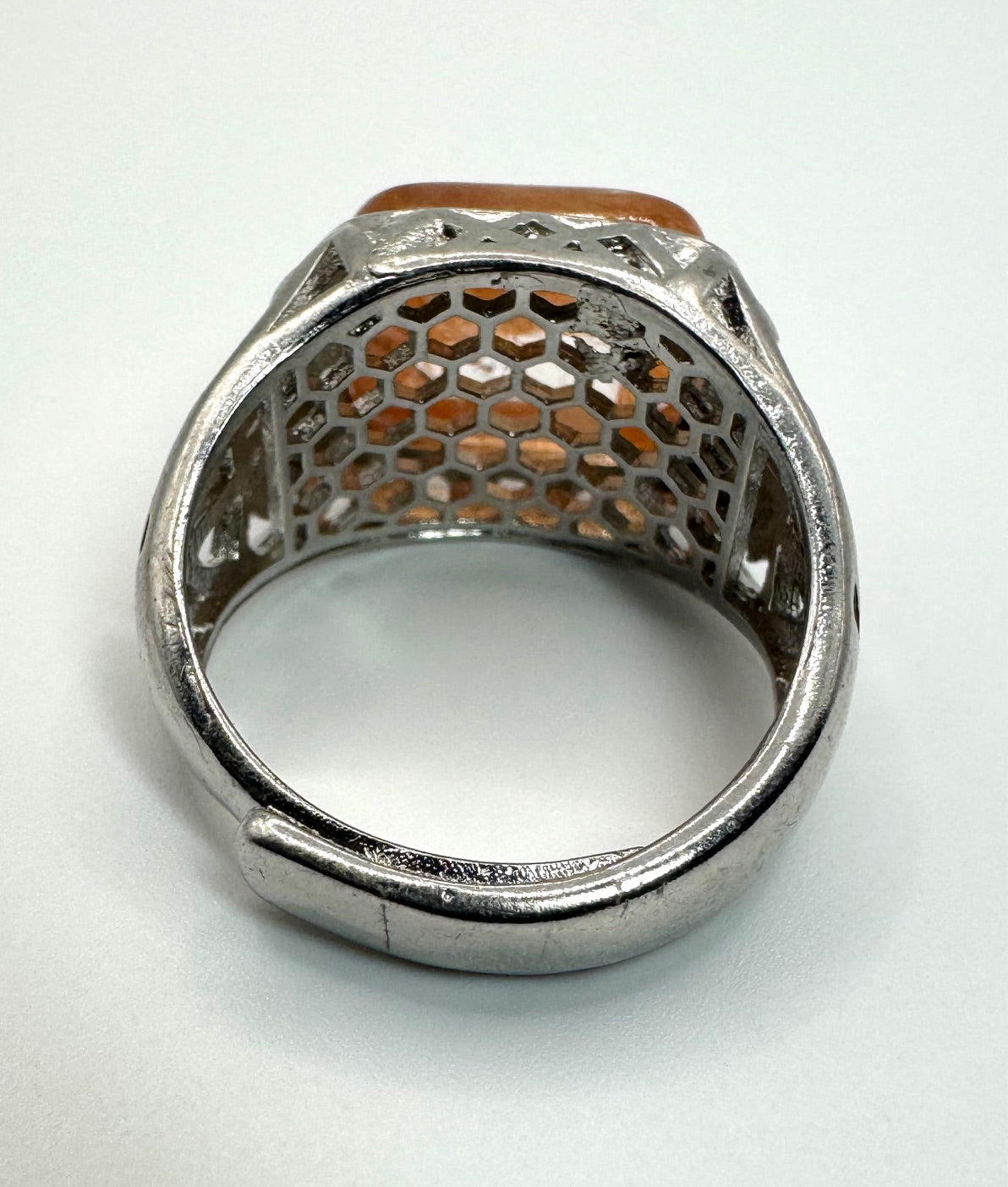 Fire Quartz Adjustable Ring